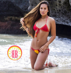 Hibiscus crochet bikini
