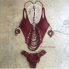 crystal crochet bikini