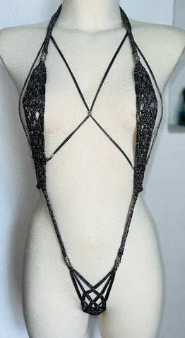 Midnight Macramé Bikini