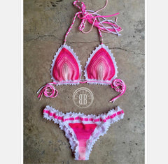 Shades of Pink  crochet bikini